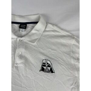 Amazon Essentials Star‎ Wars Darth Vader Embroidered Polo Shirt Mens XL White
